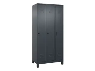 locker,HxBxD 1950x900x500mm,3vak,vak B 300mm,draaigrendel,voeten - 1