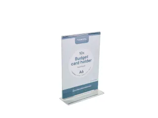 Kaarthouder Budget T-Standaard A6 1,5mm Staand Acryl set van 10 stuks - 3