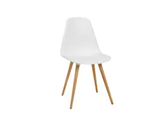 Bezoekersstoel,4Voeten Beuken,Zitschaal Kunststof Wit