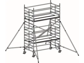 rolsteiger,reik H 5,4m,steiger H 4,64m,2platform(s),m. luik - 1