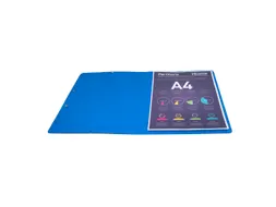 Elastomap zonder klep gegaufreerd glanskarton Scotten 600g/m2 A4 Blauw