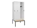 Armoire vestiaire Classic+ 3 comp 212x90x81,5cm blanc signalisation