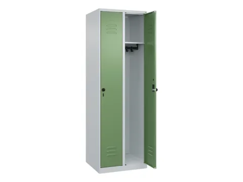 locker,HxBxD 1850x600x500mm,2vak,vak B 300mm,draaigrendel