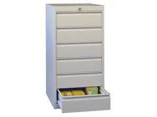 ladekast HxBxD 1000x500x600mm 6laden slot RAL7035 front RAL7016 - 1