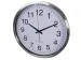 Aluminium Wandklok Ø50cm Radio controlled cijferaanduiding Zilver