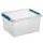 Q-line opbergbox 36L transparant blauw - 50x40x26cm
