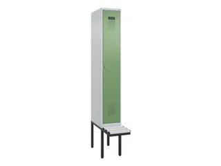 locker met bank,voor scheiding van kleding,HxBxD 2120x300x815mm,1vak - 2