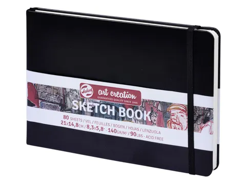 Schetsboek Talens Art Creation zwart 21x15cm 140gr 80vel