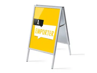 Stoepbord A1 complete set met print "A Emporter" Geel - 1