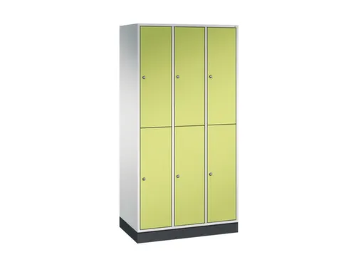 Dubbeldekse garderobekast,RAL 7035/RDS1108060,HxBxD 1950x920x500mm