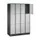 lockerkast,HxBxD 1950x1220x500mm,4x3vakken,cil.-slot,sokkel