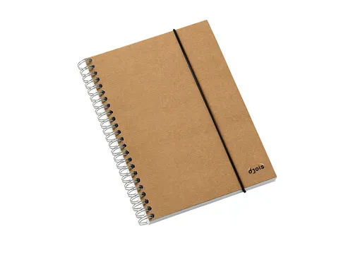 Notitieboek Kraft Line A5 140blz spiraal lijn