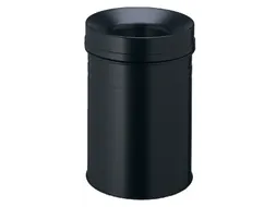 Papierbak+vlamdover 15 Liter Zwart