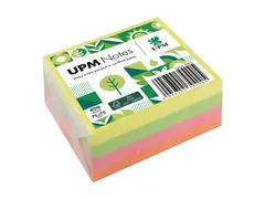 Sticky notes UPM 75x75mm assorti blok a 400 vel geel, roze, groen