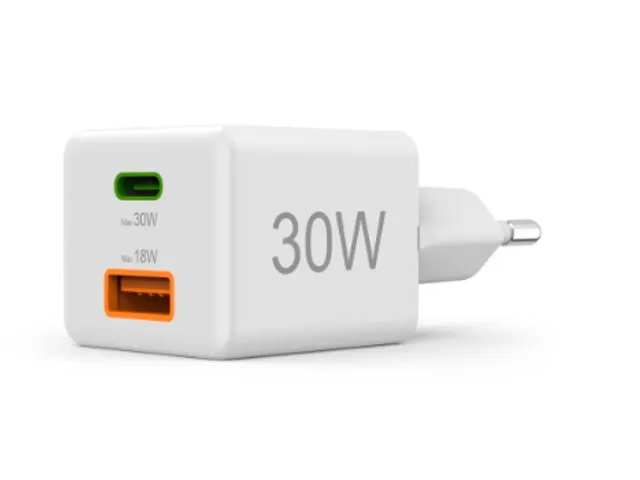 Oplader Hama USB-C/USB-A Mini PD 30W wit