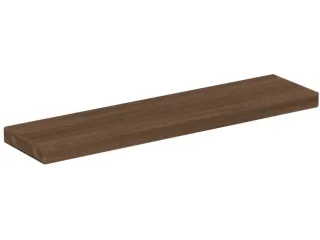 rechte tassenplank,v. balie,BxD 500x120mm,hout,notenboom - 3