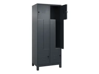 Z-garderobekast,HxBxD 1950x800x500mm,vak B 200/400mm,draaigrendel - 2