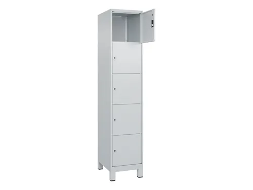 lockerkast,HxBxD 1950x400x500mm,1x5vakken,vak B 400mm,cil.-slot,voeten