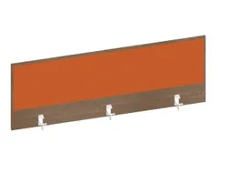 baliepaneel,v. bureau,aanbouw achter,B 1400mm,NT-cherry,BN3012-oranje