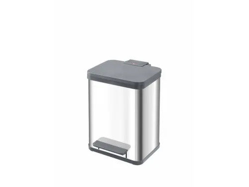 pedaalemmer,2x9l,HxBxD 430x320x330mm,binnenbak kunststof,romp RVS