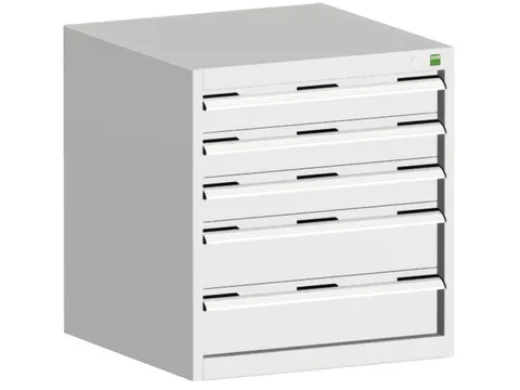 ladekast HxBxD 700x650x650mm 5laden romp RAL7035 front RAL7035