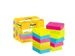 Bloc mémos 3M Post-it 653 38x51mm couleur assorti 12 pièces