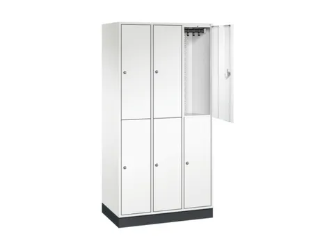 Dubbeldekse garderobekast,HxBxD 1950x920x500mm,3x2vak.,vak B 260mm