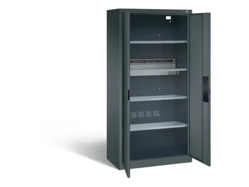 acculaadkast 1950x930x500mm 5stekkerdozen 230V cil.-slot front RAL7016