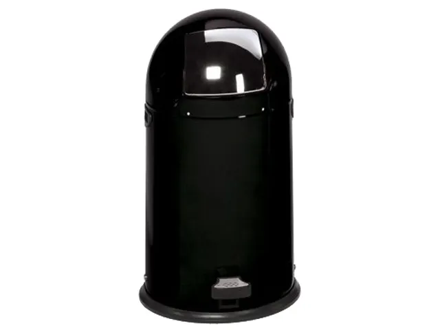 Push & Kick Afvalbak Staalplaat 40 Liter 730x415mm Met Pedaal Zwart