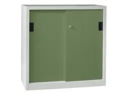 schuifdeurkast,HxBxD 1000x1000x600mm,RAL7035,front RAL6011
