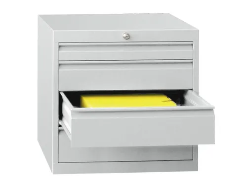 ladekast HxBxD 600x715x600mm 4laden slot RAL7035 front RAL7016