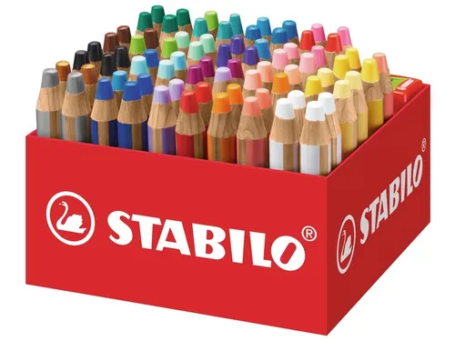 Kleurpotlood STABILO 882 woody 3-in-1 incl 4 slijpers 76 stuks assorti