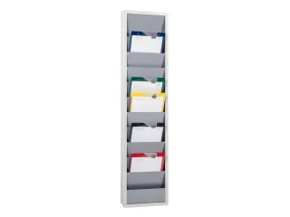 orderplanner,10vakken,HxBxD 1278x315x74mm,plank(en) plaatstaal,grijs - 3