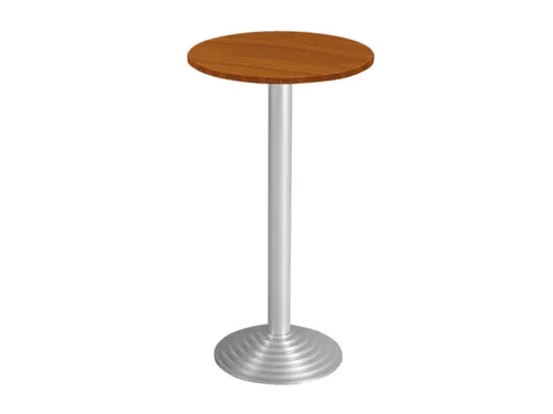 Statafel Gietijzeren Poot 110cm Blad Ø60cm Aluminiumkleurig