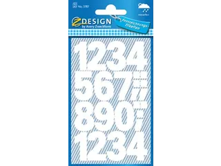 Cijfereretiket Z-design Home 2 vel watervast wit - 1