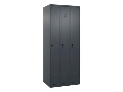 locker,HxBxD 1850x750x500mm,3vak,vak B 250mm,draaigrendel