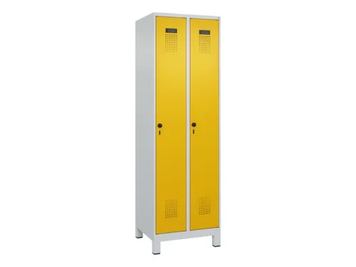 locker,HxBxD 1950x600x500mm,2vak,vak B 300mm,draaigrendel,voeten