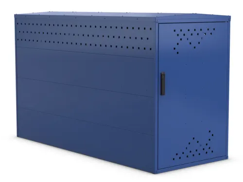 fietsgarage,grondveld,HxBxD 1250x850x2050mm,wanden staal,dak staal