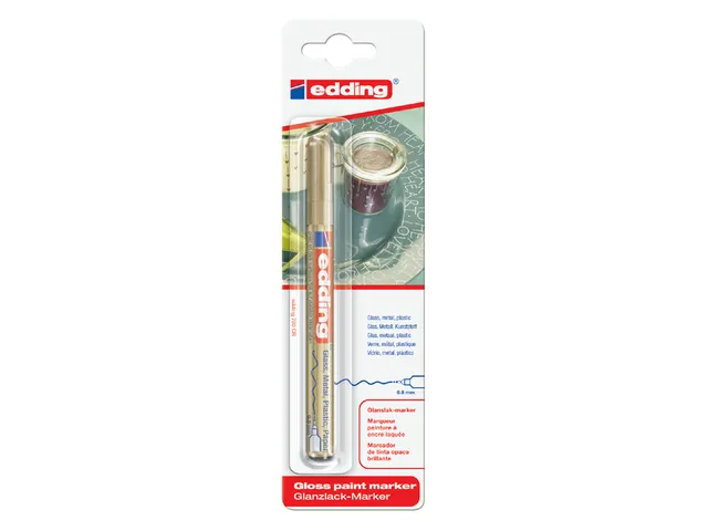 Viltstift edding 780 lakmarker rond goud 0.8mm blister