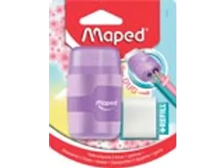 potloodslijper + gom Connect Soft Touch assorti pastelkleuren, op blis - 2