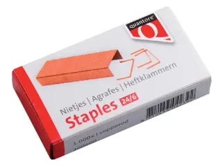 Nieten Quantore 24/6 verkoperd 1000stuks - 2
