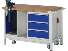 Werkbank 880x1250x700mm Beukenhouten Werkblad 3laden Kast