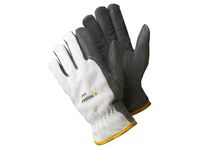 Handschoen Tegera 256, Maat 8 Rundsplitleder Kevlar Grijs Wit