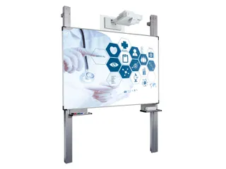 Projectiebord 120x214cm 16:9 Kolom mat wit Extraflat - 1