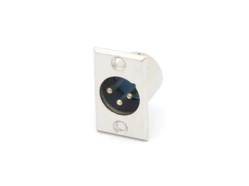 Mannelijke 3P Xlr Plug - Vernikkeld - Chassismontage
