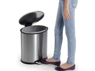 Fraaie Pedaalemmer Ellipse Step Bin 20 Liter Mat Rvs - 7