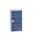 wandkast 1000x525x350mm 2xStalen bodem sokkel Ral 7035 front Ral 5010