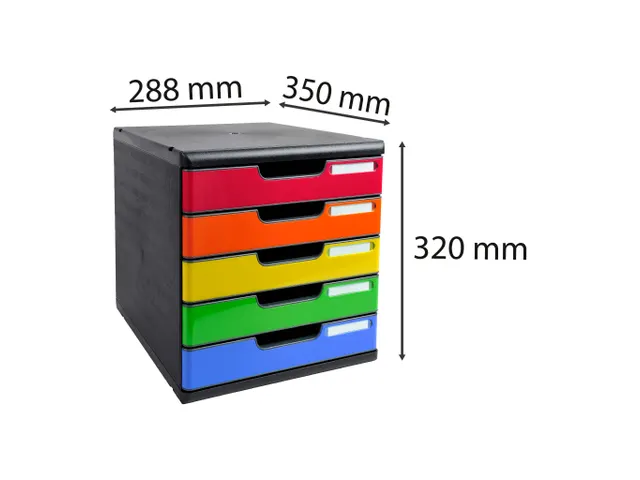 Module de classement Modulo Iderama 5 tiroirs fermés - Arlequin