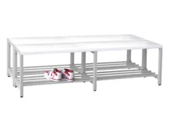 dubbele zitbank,HxLxD 430x1500x740mm,onderstel RAL5012