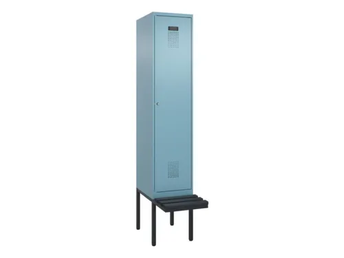 locker met bank,voor scheiding van kleding,HxBxD 2120x400x815mm,1vak